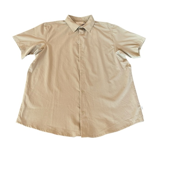 NEW ONIA Mens Travel Tech UPF Performance STRETCH MESH Tan Large L $110 - Picture 1 of 11